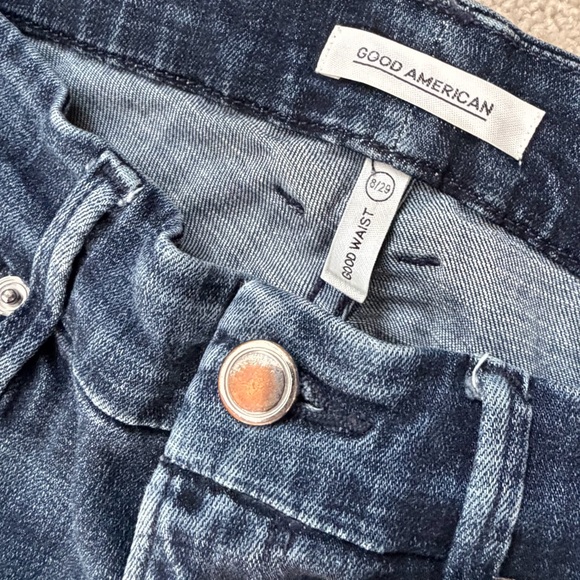 Good American Good Waist Jeans High Waist Semi Skinny Spring Denim 8/29 - Picture 8 of 9